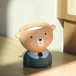 Cartoon Bear Ceramic Succulent Planter for Home Decor