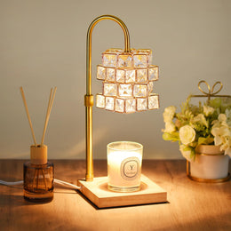 Electric Dimmable Candle Warmer Lamp with Timer and Adjustable Height, for Scented Wax Jar Candles