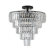 Large Black Contemporary Style Chandelier for Dining Room, Living Room, Bedroom (Bulbs Not Included)