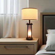 Farmhouse Bedside Nightstand Lamps With USB Ports