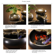 Minimalist Small Ceramic Water Feature Vase for Zen Decor